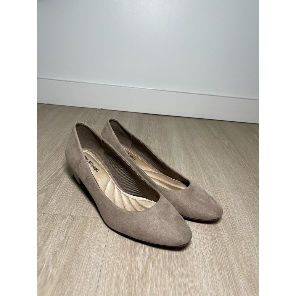 Preppy‎ Minimalist Chic Womens Pumps 9.5 Grey Quiet Luxury Old Money